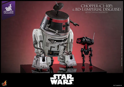 Set di action figure in scala 1/6 Star Wars Chopper (C1-10P) e BD-1 (Imperial Disguise) 18 cm e 8 cm Hot Toys