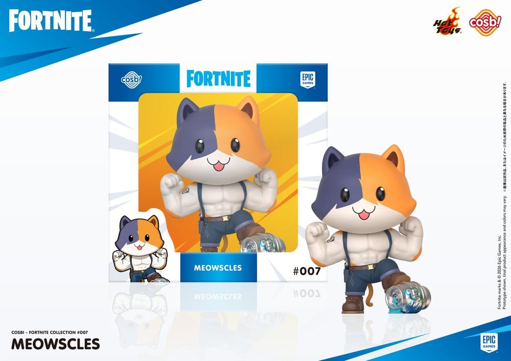 Mini Figure Meowscles Fortnite Cosbi Hot Toys 8 cm