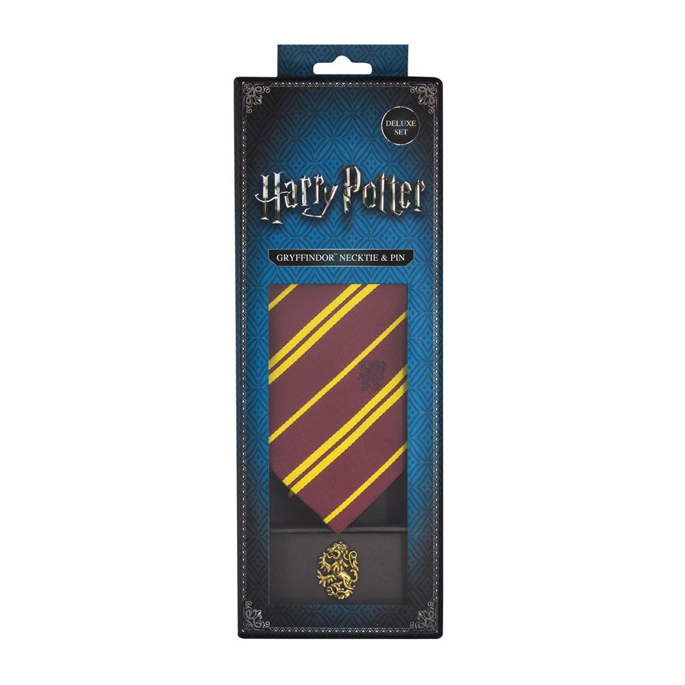 Harry Potter Cravatta Grifondoro con Spilla – Deluxe Box