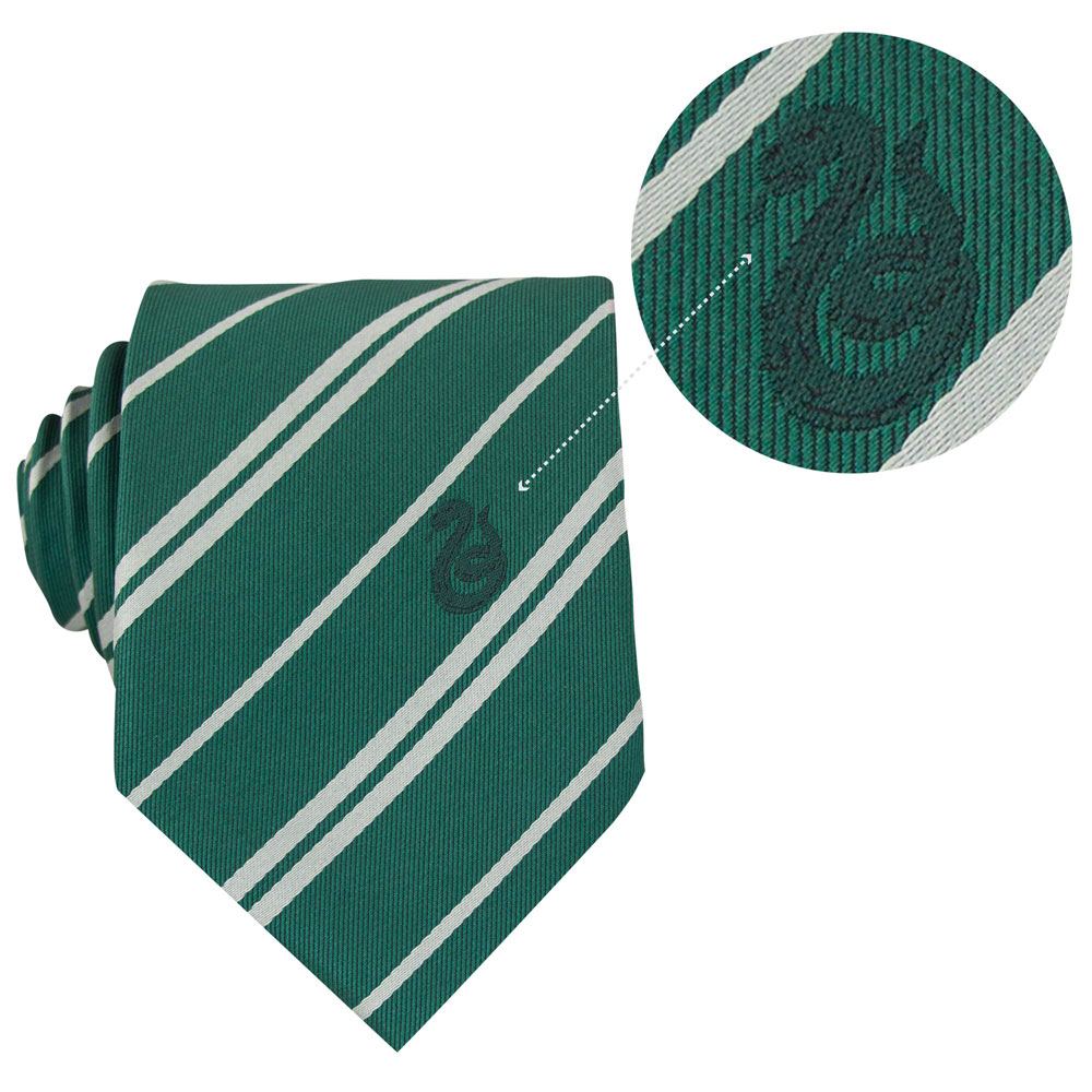 Harry Potter Cravatta Serpeverde con Spilla Metallica - Cinereplicas