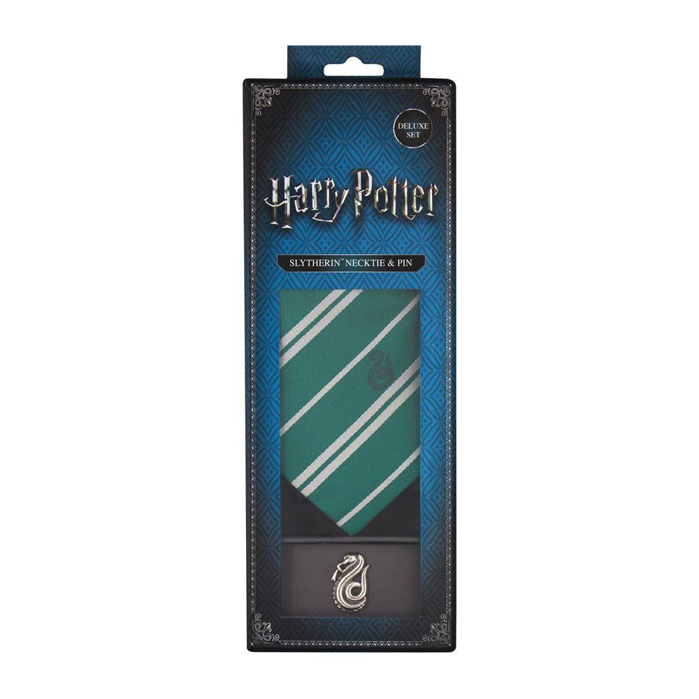 Harry Potter Cravatta Serpeverde con Spilla Metallica - Cinereplicas