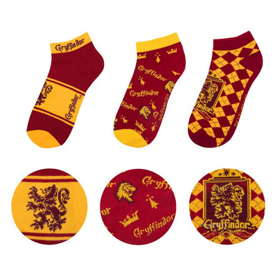 Calzini alla caviglia Harry Potter Grifondoro, 3 paia - Cinereplicas