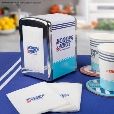 Stranger Things Portatovaglioli Scoops Ahoy con 250 tovaglioli - Cinereplicas