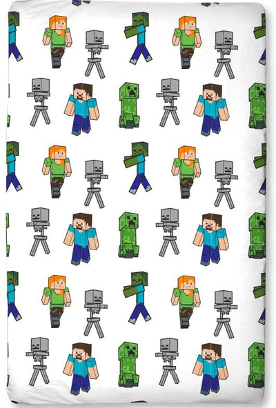 Minecraft Lenzuolo con angoli 90 x 200 cm Halantex
