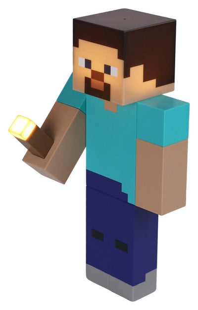Minecraft Torcia Luminosa Steve 26 cm – Lampada con licenza ufficiale Halantex