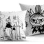 Cuscino Moomin bianco e nero 40 x 40 cm Halantex