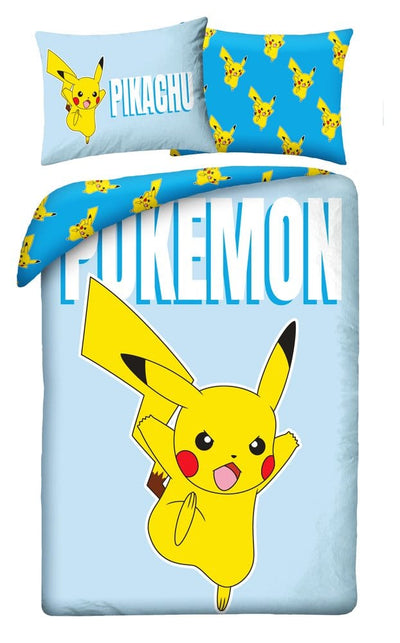 Pokémon Set Biancheria Letto 140x200 cm con Federa 70x90 cm Halantex