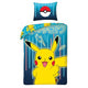 Pokémon Set Copripiumino e Federa Pikachu 140x200 cm - 100% Cotone Halantex