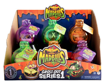 Mad Balls Bouncy Balls Gross Out Series 1 - Confezione da 12 palline rimbalzanti