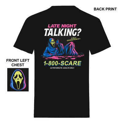 T-Shirt Scream Ghost Face Late Night Talking Taglia M Indiego