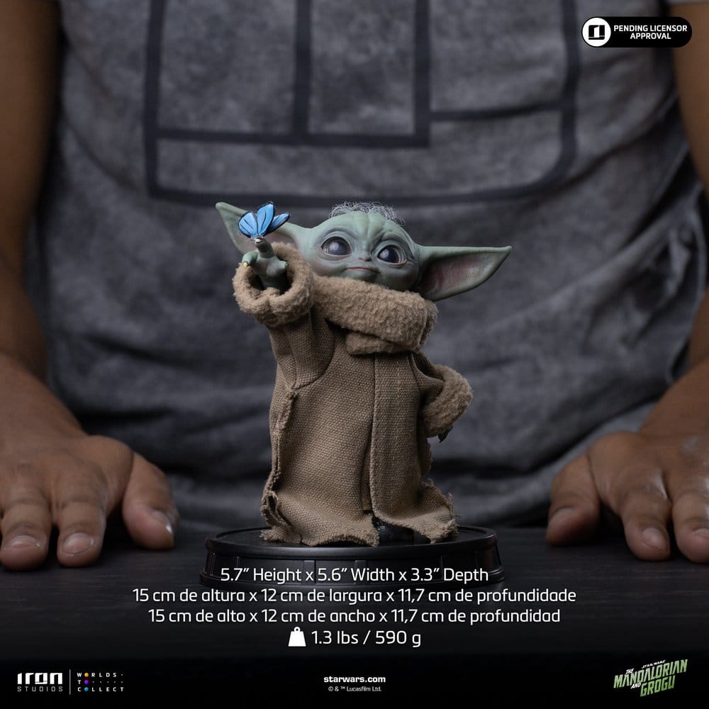 Statua Grogu Butterfly Wonder da The Mandalorian & Grogu, Grogu Collection, Iron Studios