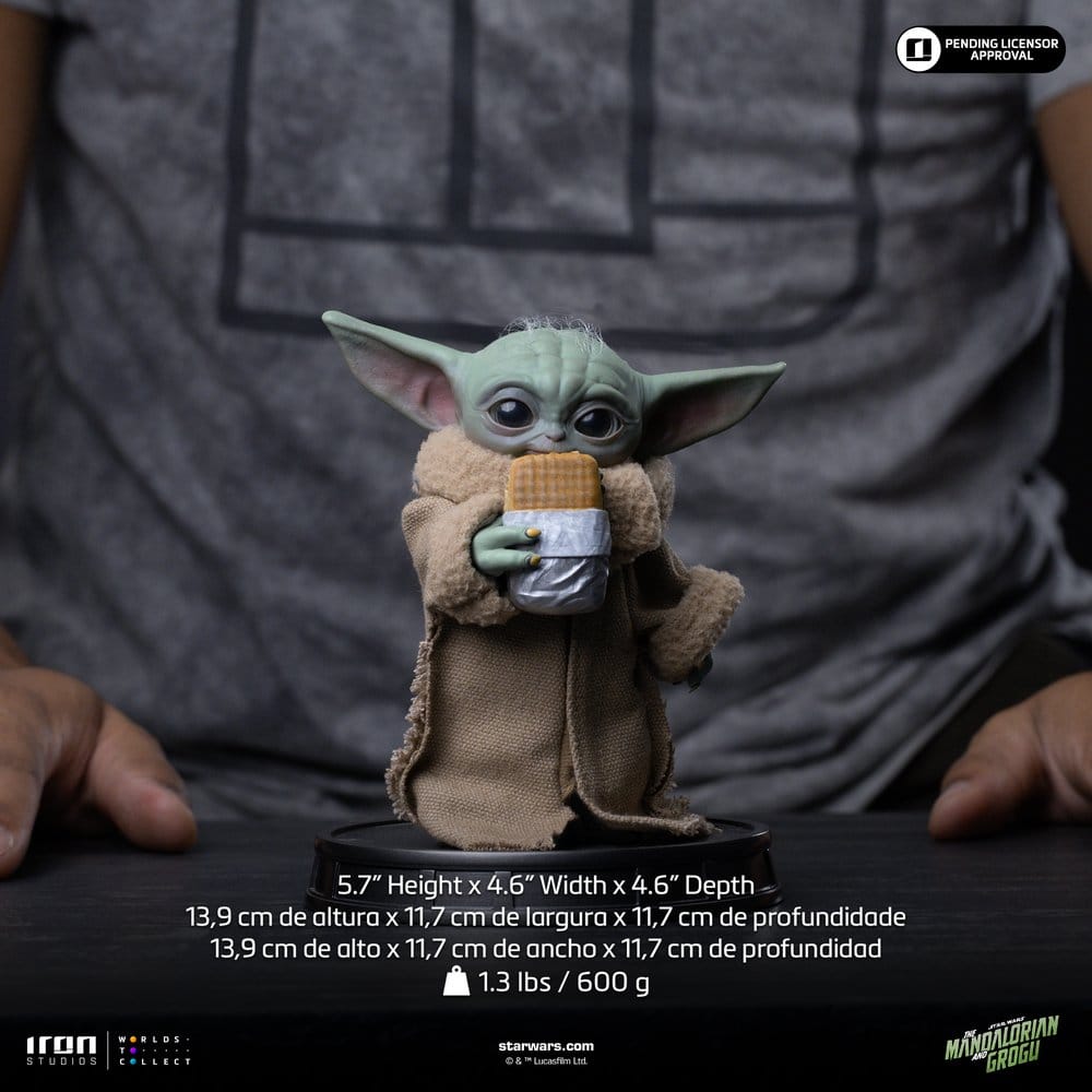 Statua Grogu con carrello snack, collezione Grogu, Star Wars: The Mandalorian & Grogu, Iron Studios