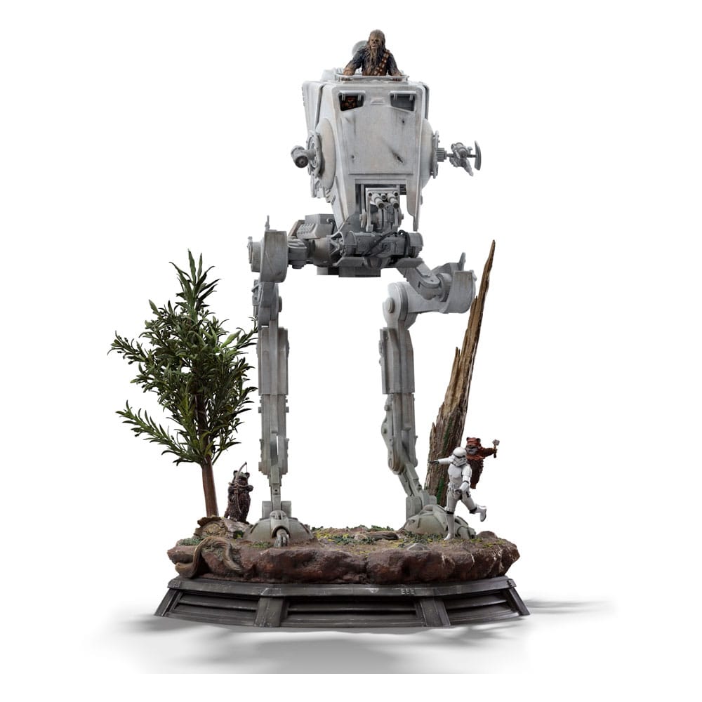 Star Wars Demi Art Scale Statua 1/20 AT-ST e Chewbacca 53 cm - Iron Studios