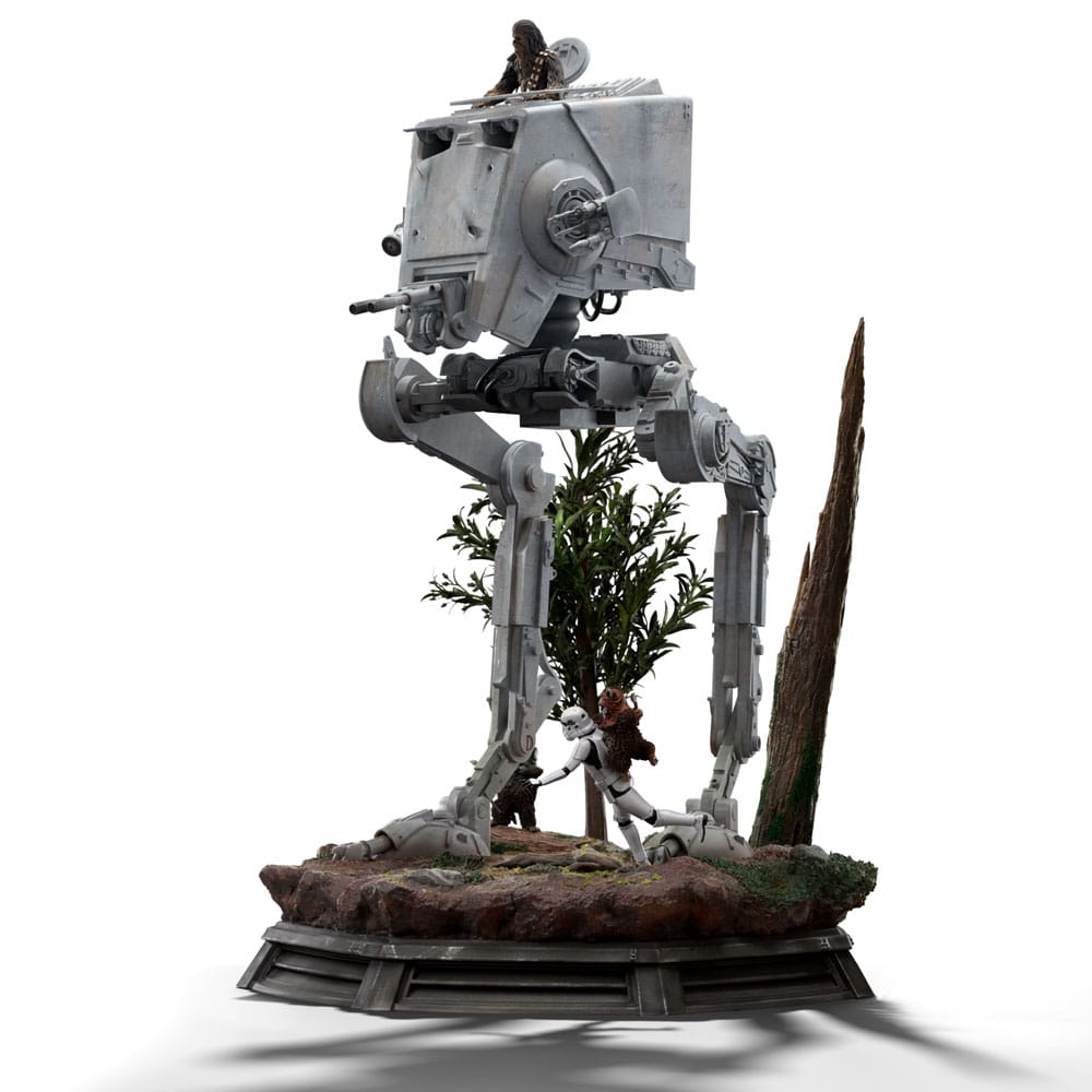 Star Wars Demi Art Scale Statua 1/20 AT-ST e Chewbacca 53 cm - Iron Studios
