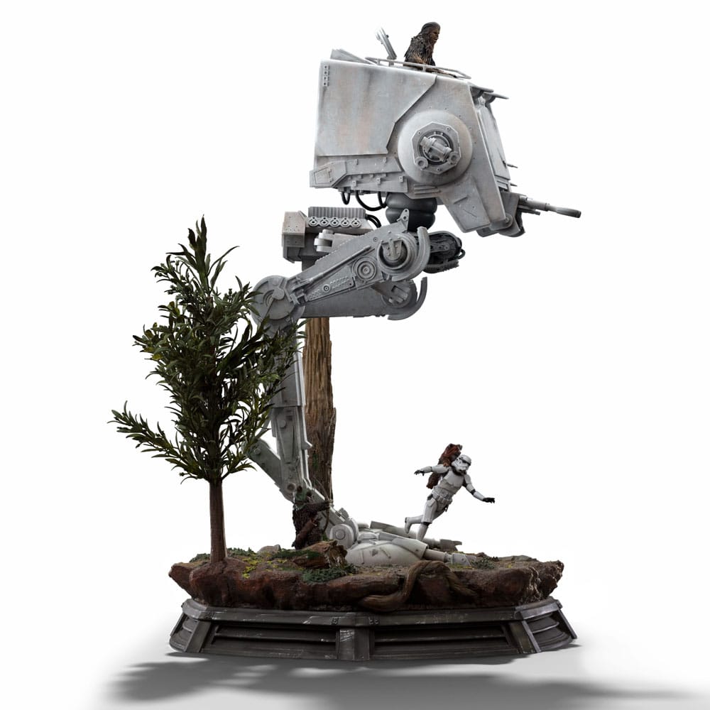 Star Wars Demi Art Scale Statua 1/20 AT-ST e Chewbacca 53 cm - Iron Studios
