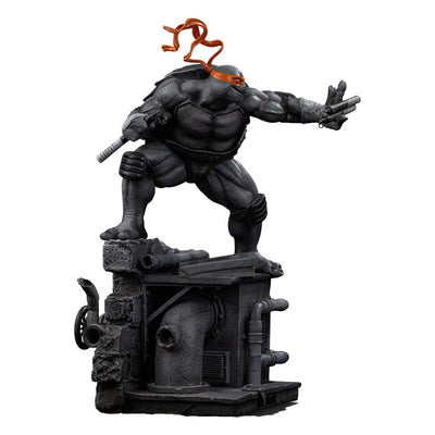 Statua Art Scale 1/10 Michelangelo variante bianco e nero 26 cm - Tartarughe Ninja - Iron Studios