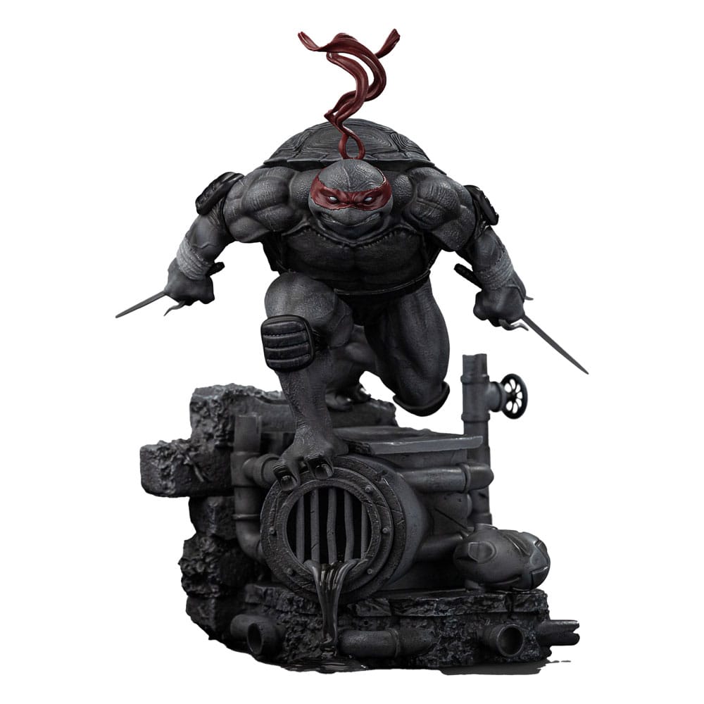Tartarughe Ninja Art Scale Statua 1/10 Raphael Variante Bianco e Nero 26 cm Iron Studios