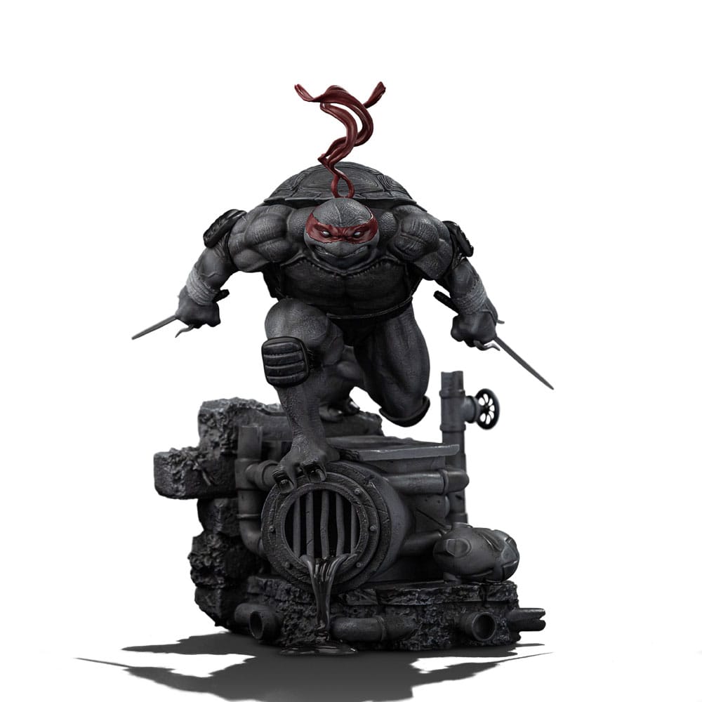 Tartarughe Ninja Art Scale Statua 1/10 Raphael Variante Bianco e Nero 26 cm Iron Studios