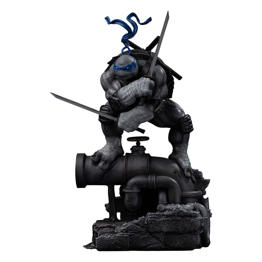 Statua Art Scale 1/10 Leonardo Variante Bianco e Nero 26 cm - Tartarughe Ninja Iron Studios