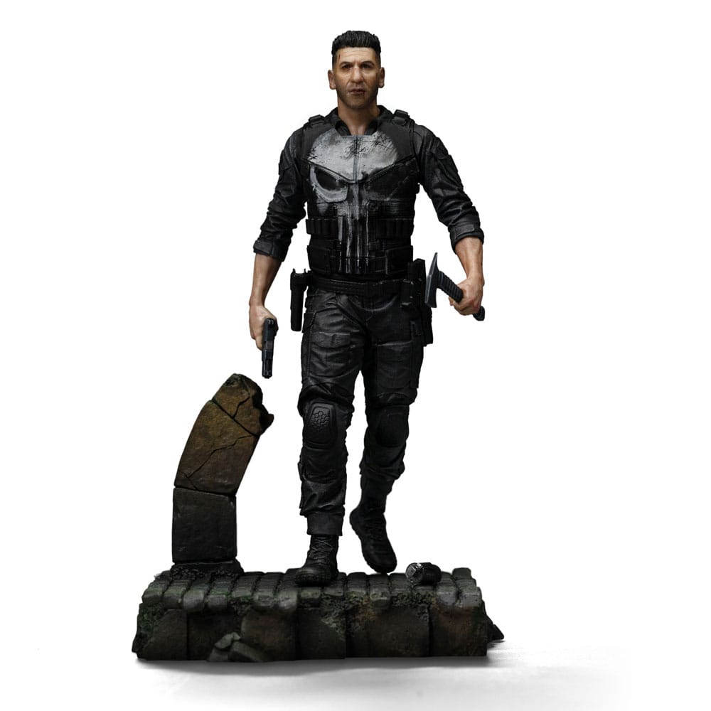 Statuetta Punisher in resina scala 1/10 da Daredevil: Born Again, Iron Studios, 21 cm