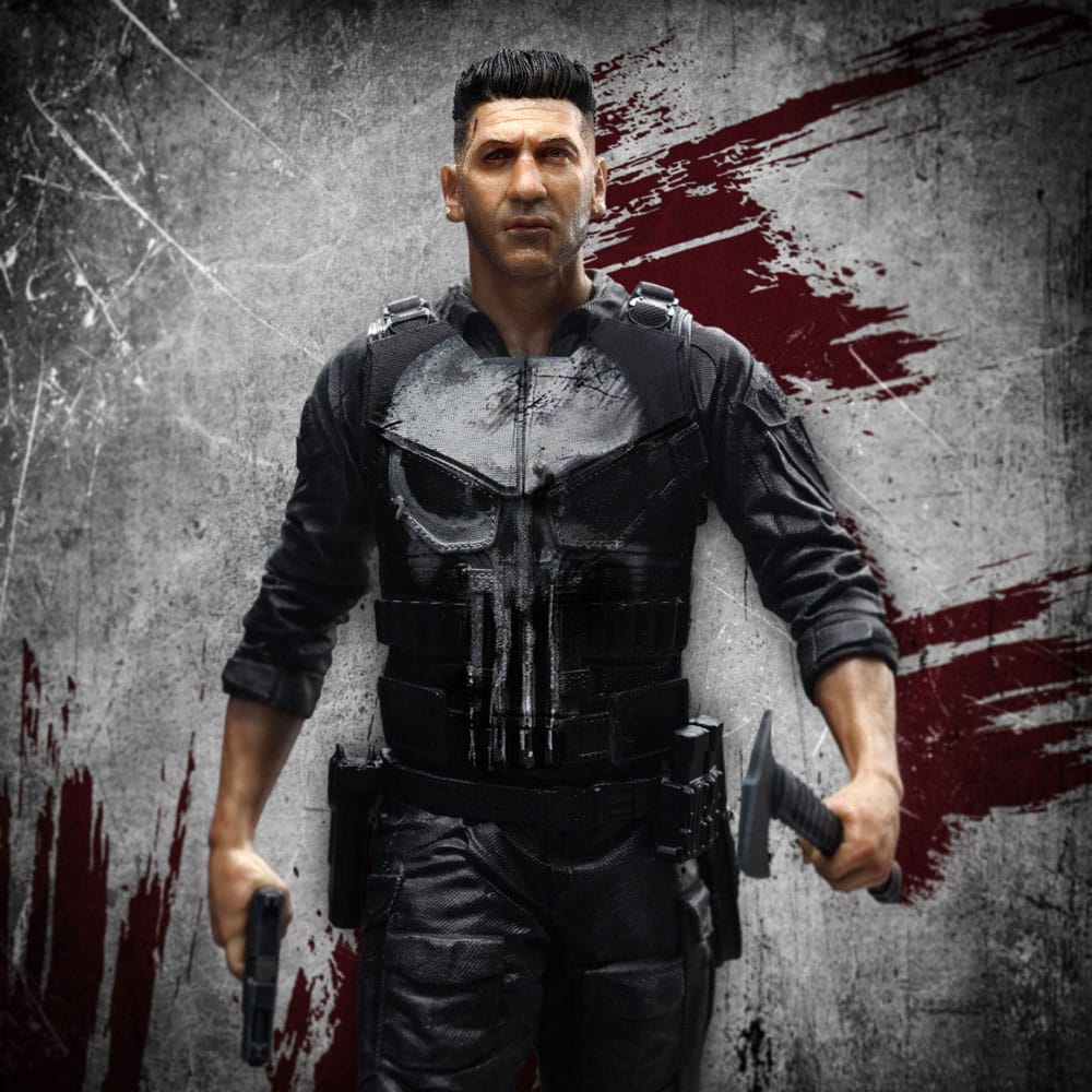 Statuetta Punisher in resina scala 1/10 da Daredevil: Born Again, Iron Studios, 21 cm