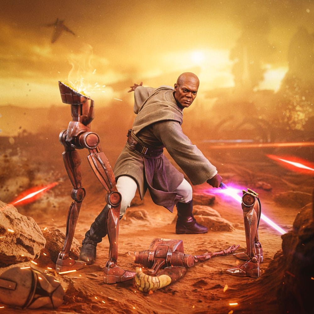 Star Wars Art Scale Statue 1/10 Mace Windu 18 cm Iron Studios