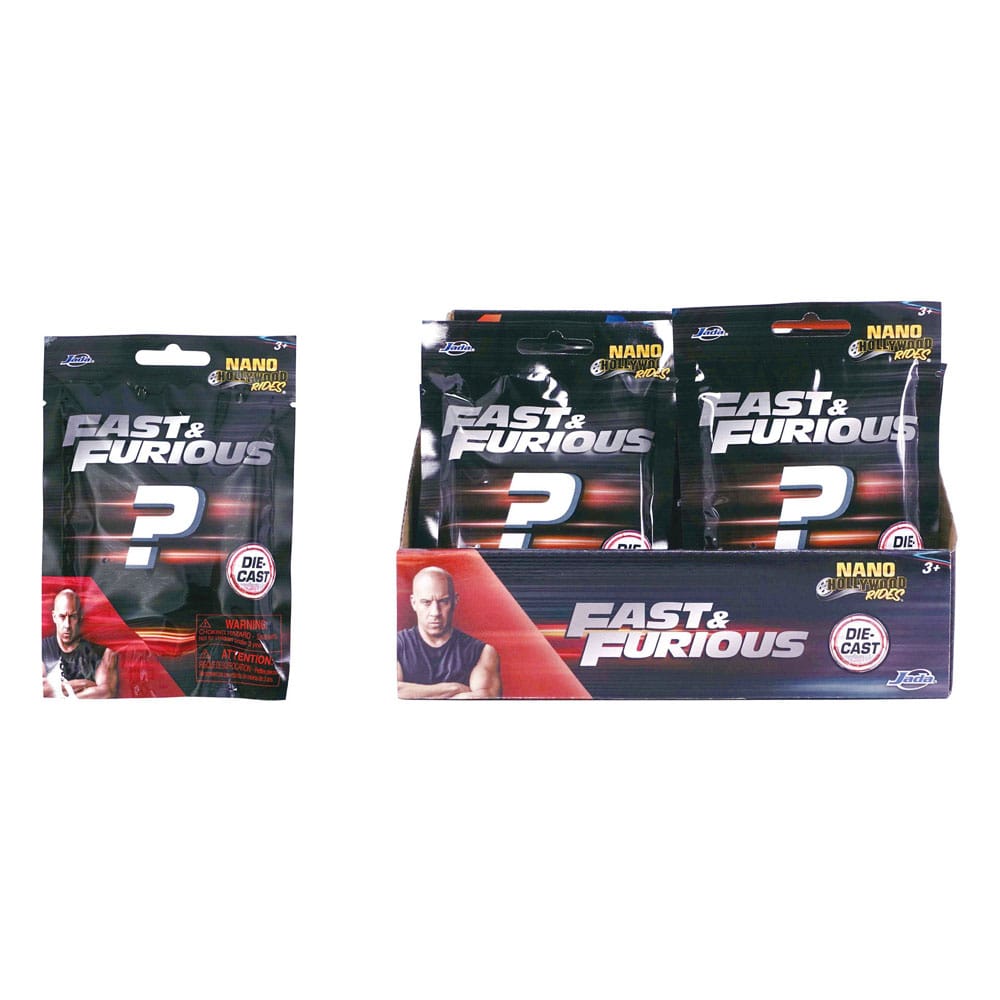 Fast & Furious Nano Hollywood Cars, display da 24 mini auto diecast Jada Toys