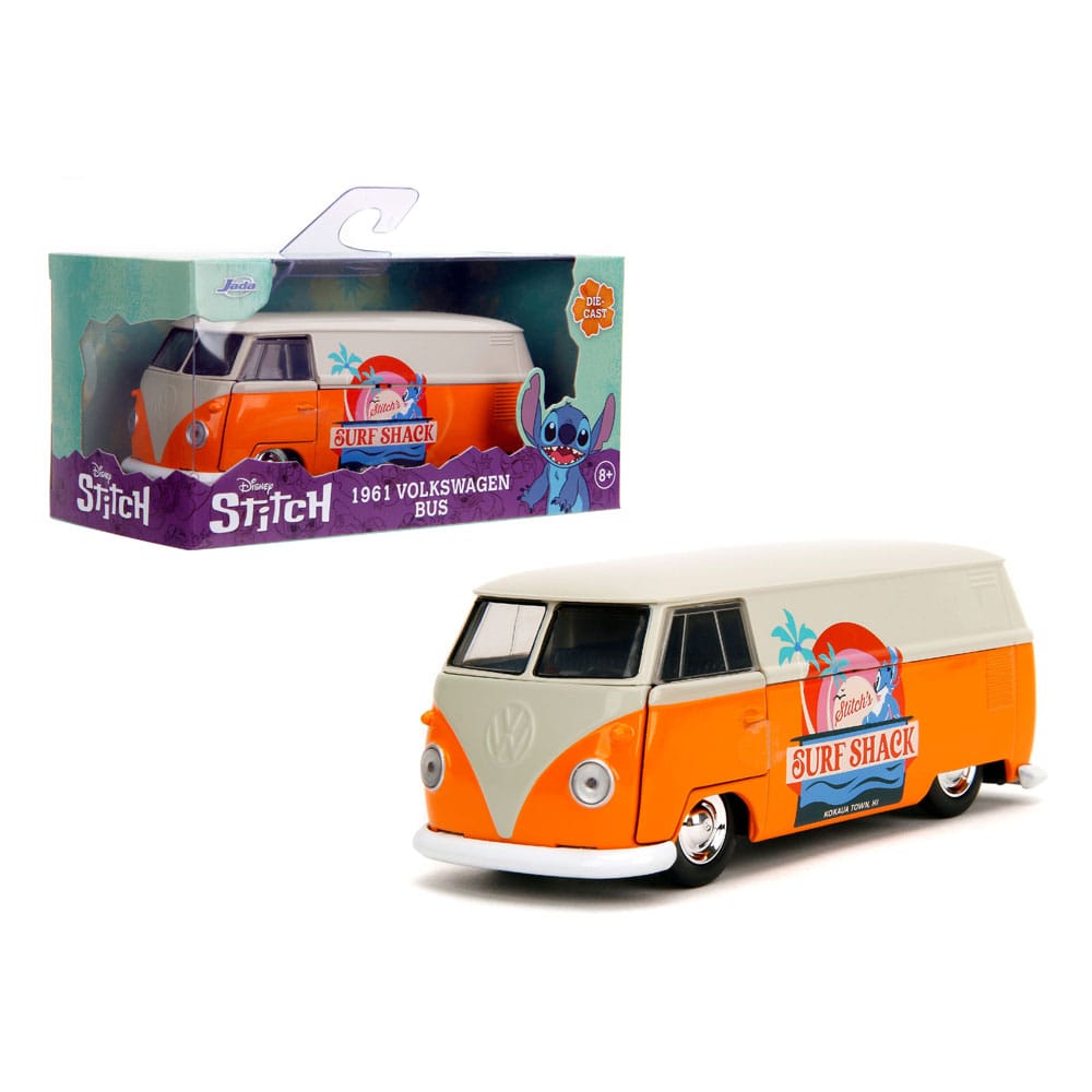 Lilo & Stitch Volkswagen Bus 1961 in scala 1/32, modellino diecast Jada Toys