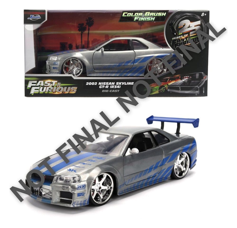 Fast & Furious Modellino Diecast 1:24 Nissan Skyline Edizione Anniversario - Jada Toys