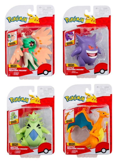 Pokémon Battle Feature Action Figure assortimento 4 personaggi Jazwares
