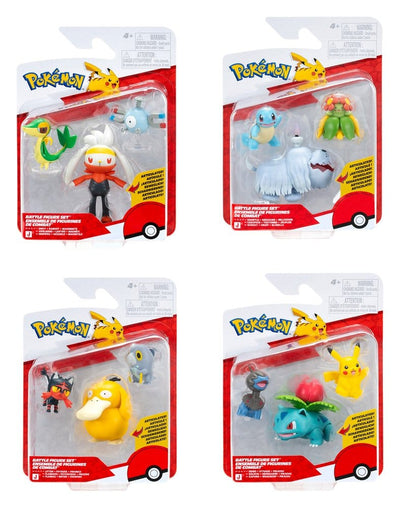 Pokémon Battle Figure Action Figure 3-Pack assortimento da 4 confezioni