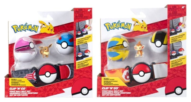 Pokémon Clip 'n' Go Cintura con Accessori, Assortimento da 4 Set - Jazwares