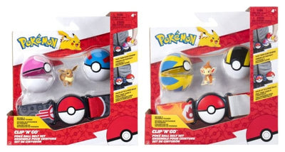 Pokémon Clip 'n' Go Cintura con Accessori, Assortimento da 4 Set - Jazwares