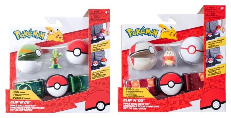 Pokémon Clip 'n' Go Set Cintura ver. 20, assortimento da 4 pezzi Jazwares
