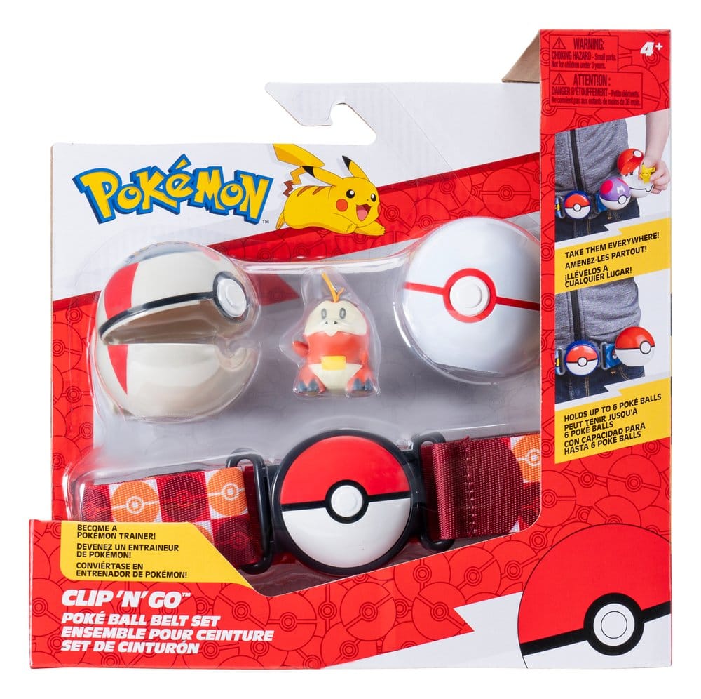Pokémon Clip 'n' Go Set Cintura ver. 20, assortimento da 4 pezzi Jazwares