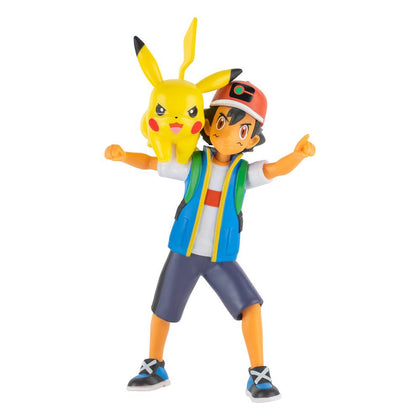 Jazwares - Pokémon Battle Feature Figures Ash & Pikachu 11 cm