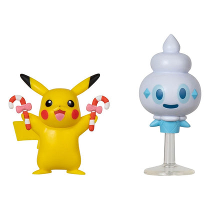 Jazwares - Pokémon Battle Figure - Set Figure 2-Pack Holiday Edition: Pikachu, Vanillite