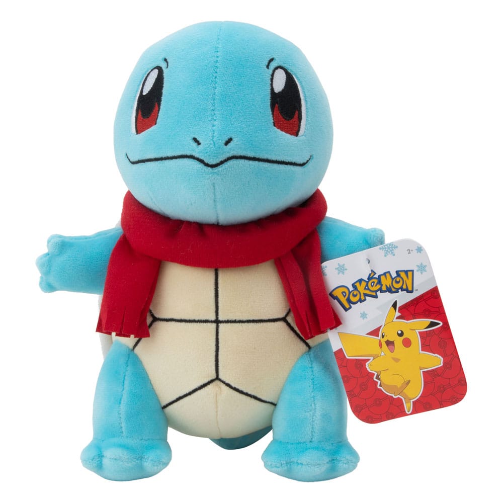 Peluche Pokémon Squirtle invernale con sciarpa 20 cm Jazwares