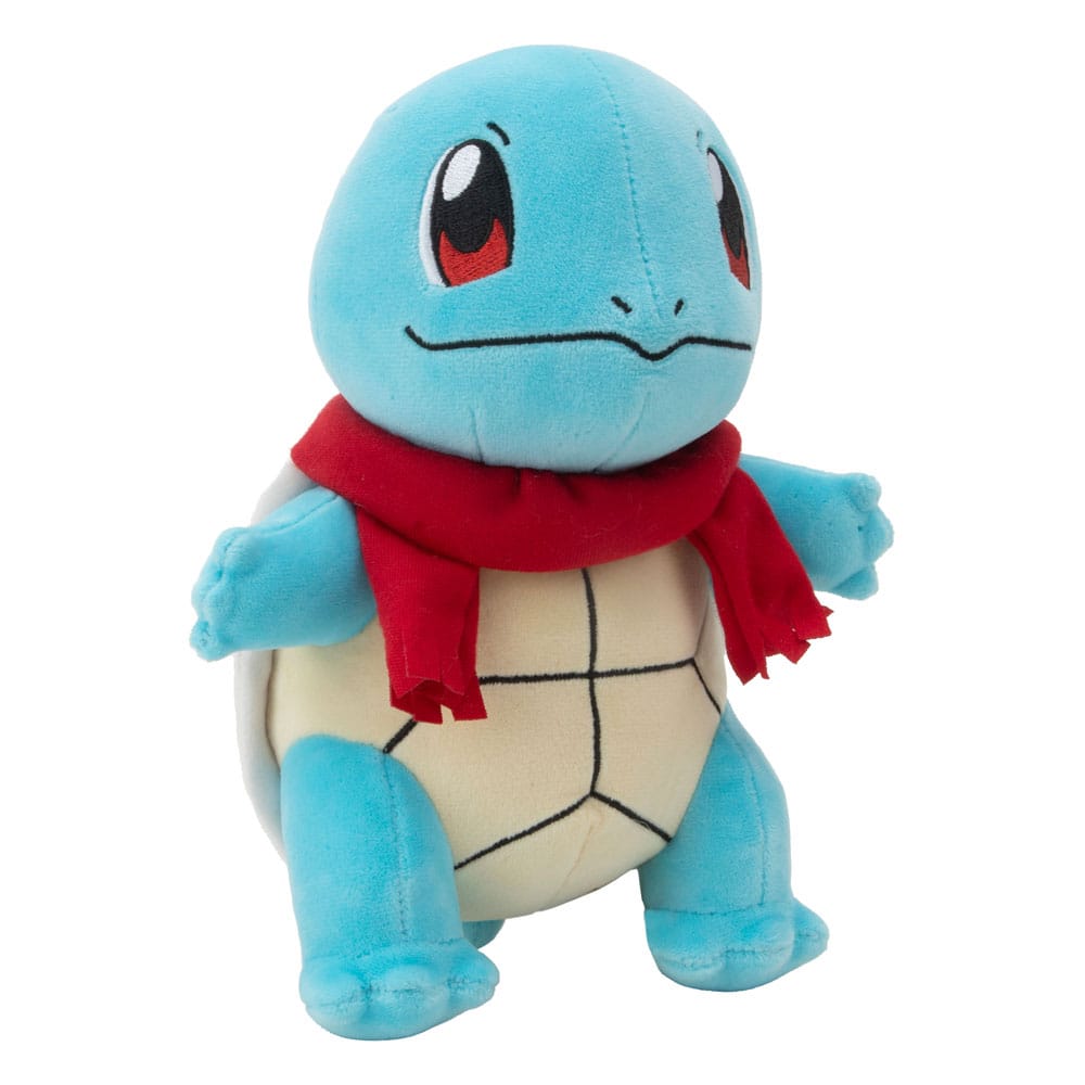 Peluche Pokémon Squirtle invernale con sciarpa 20 cm Jazwares