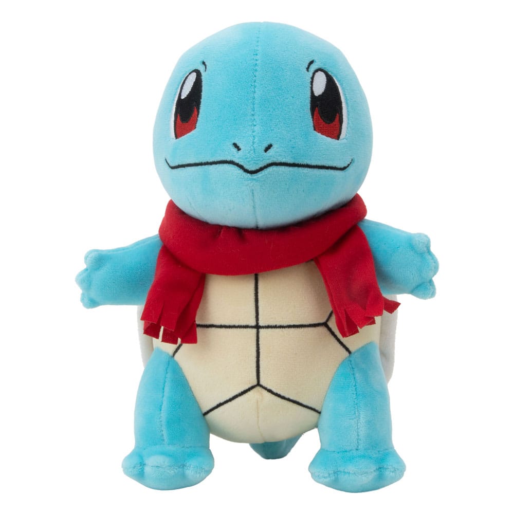 Peluche Pokémon Squirtle invernale con sciarpa 20 cm Jazwares