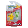 Jazwares - Pokémon Gen IX - Battle Figure Pack Mini Figure 2-Pack Pikachu & Sprigatito 5 cm
