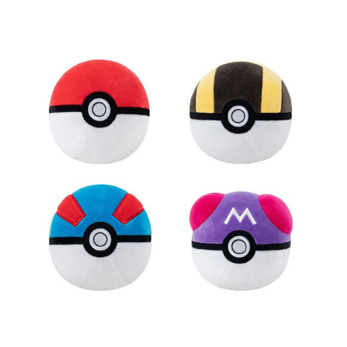 Peluche Pokémon Poké Ball Versione 1, 10 cm, assortimento da 6 pezzi, Jazwares