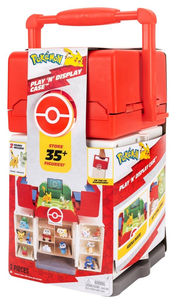 Pokémon Play 'n' Display Case con Sprigatito e Pikachu - Jazwares