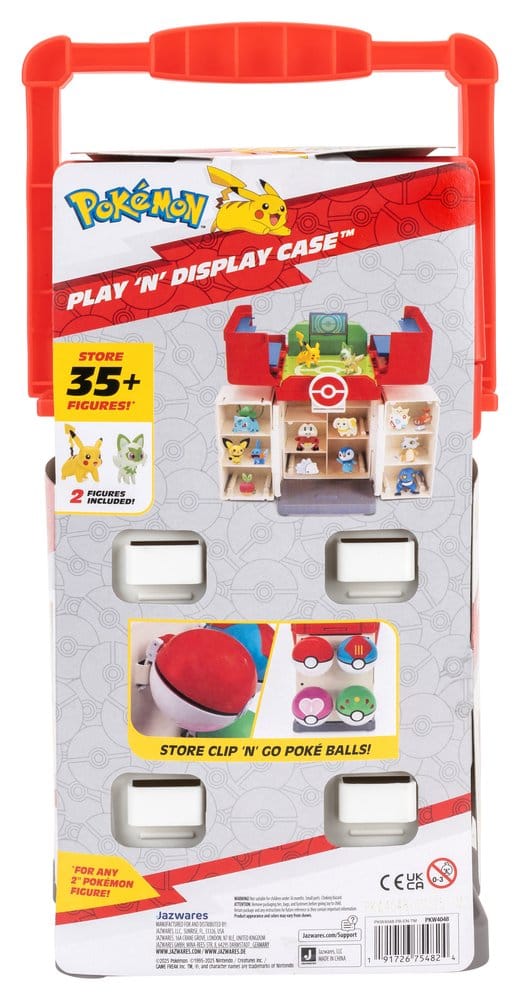 Pokémon Play 'n' Display Case con Sprigatito e Pikachu - Jazwares