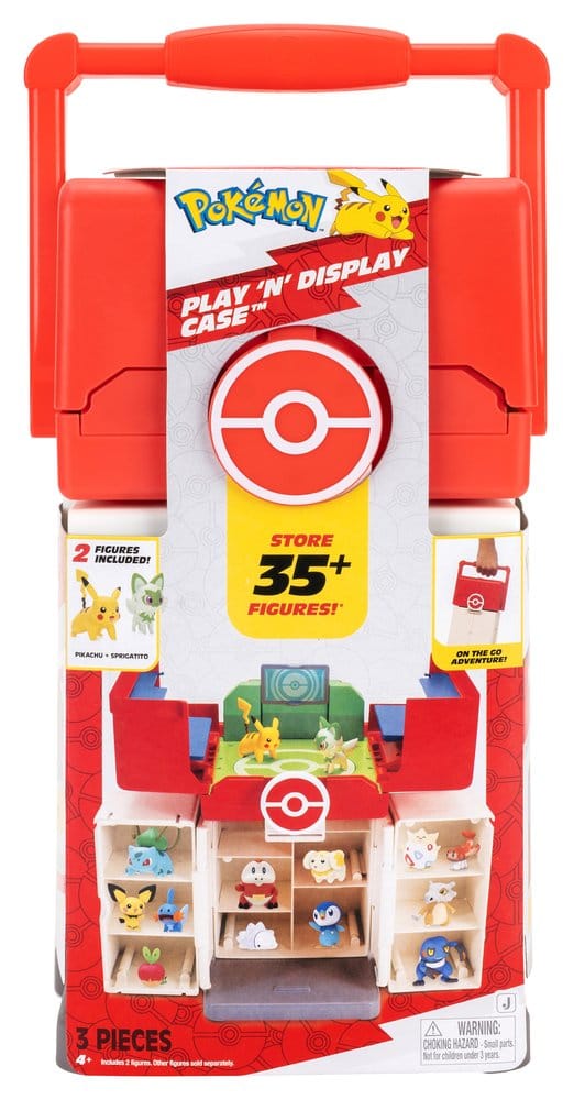 Pokémon Play 'n' Display Case con Sprigatito e Pikachu - Jazwares