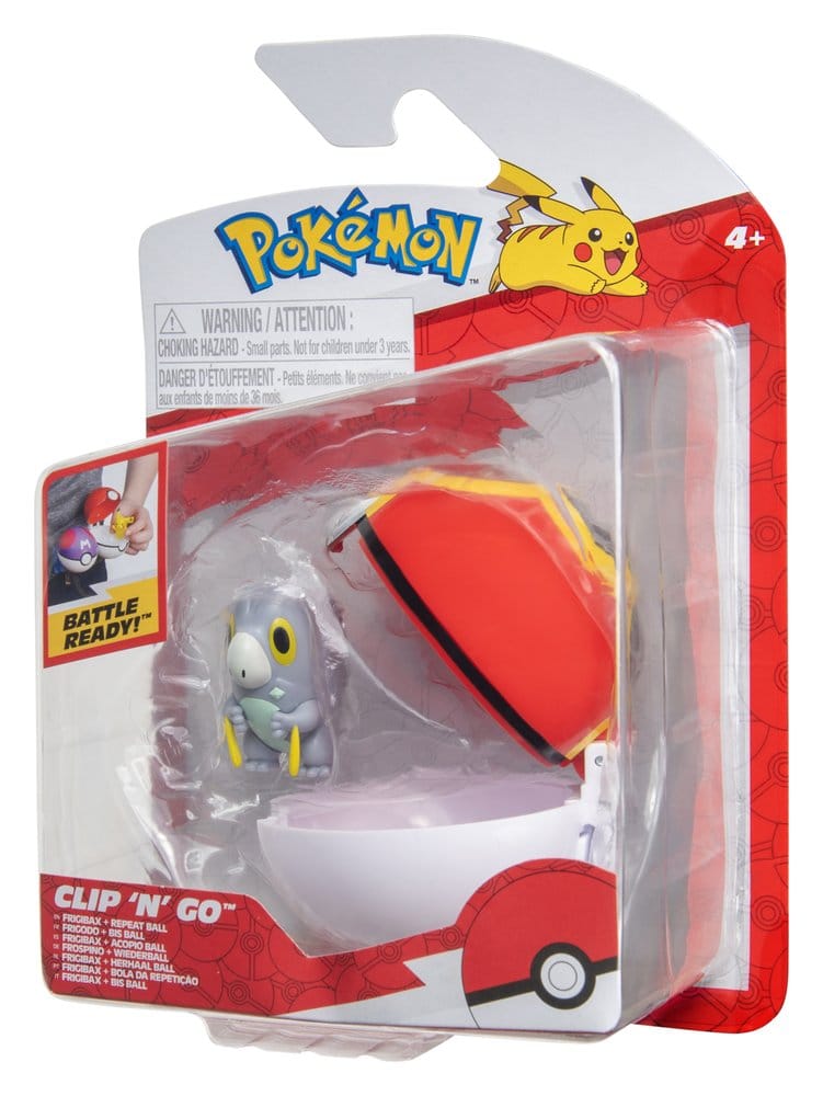 Pokémon Clip 'n' Go Action Figure Frigibax con Repeat Ball - Jazwares