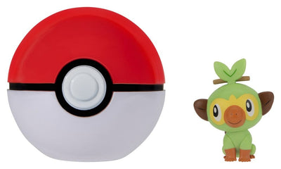 Pokémon Clip 'n' Go Action Figure Wave 21 Grookey con Poké Ball - Jazwares