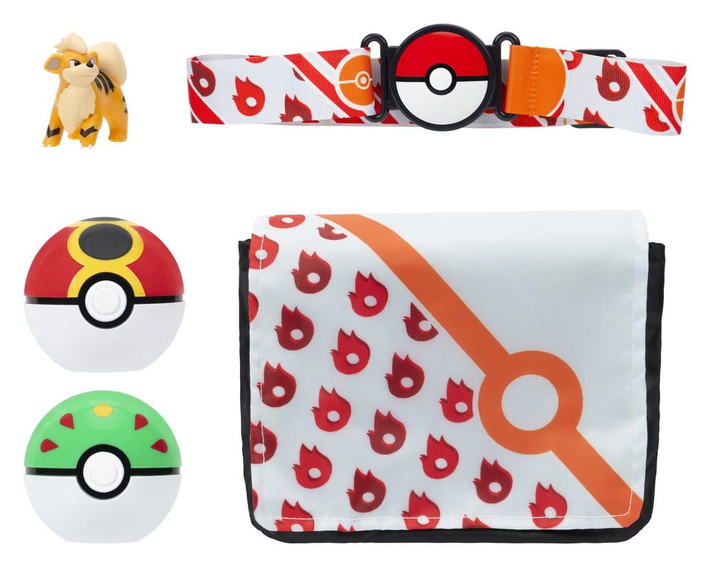 Pokémon Clip 'n' Go Bandolier Set con Growlithe, set di action toy Jazwares