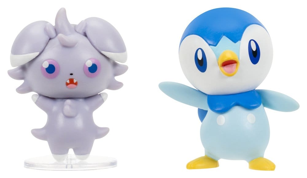 Pokémon Action Figure 2 Pezzi Espurr e Piplup - Jazwares