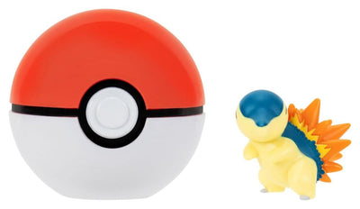 Pokémon Clip 'n' Go Action Figure Cyndaquil con Poké Ball - Jazwares